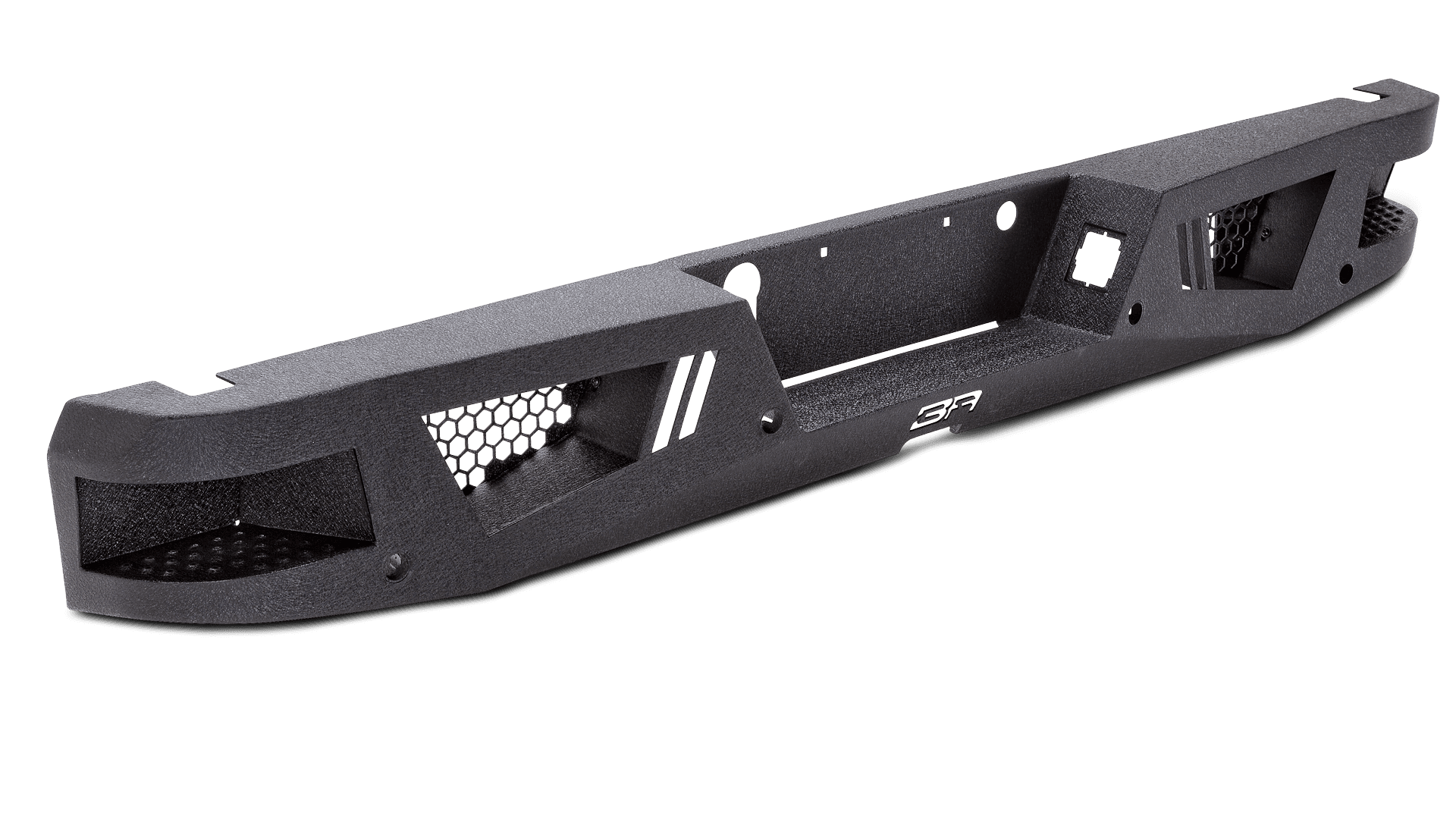 ECO-Series Rear Bumper; 1/8 in. Steel Plate; Textured Black; product image