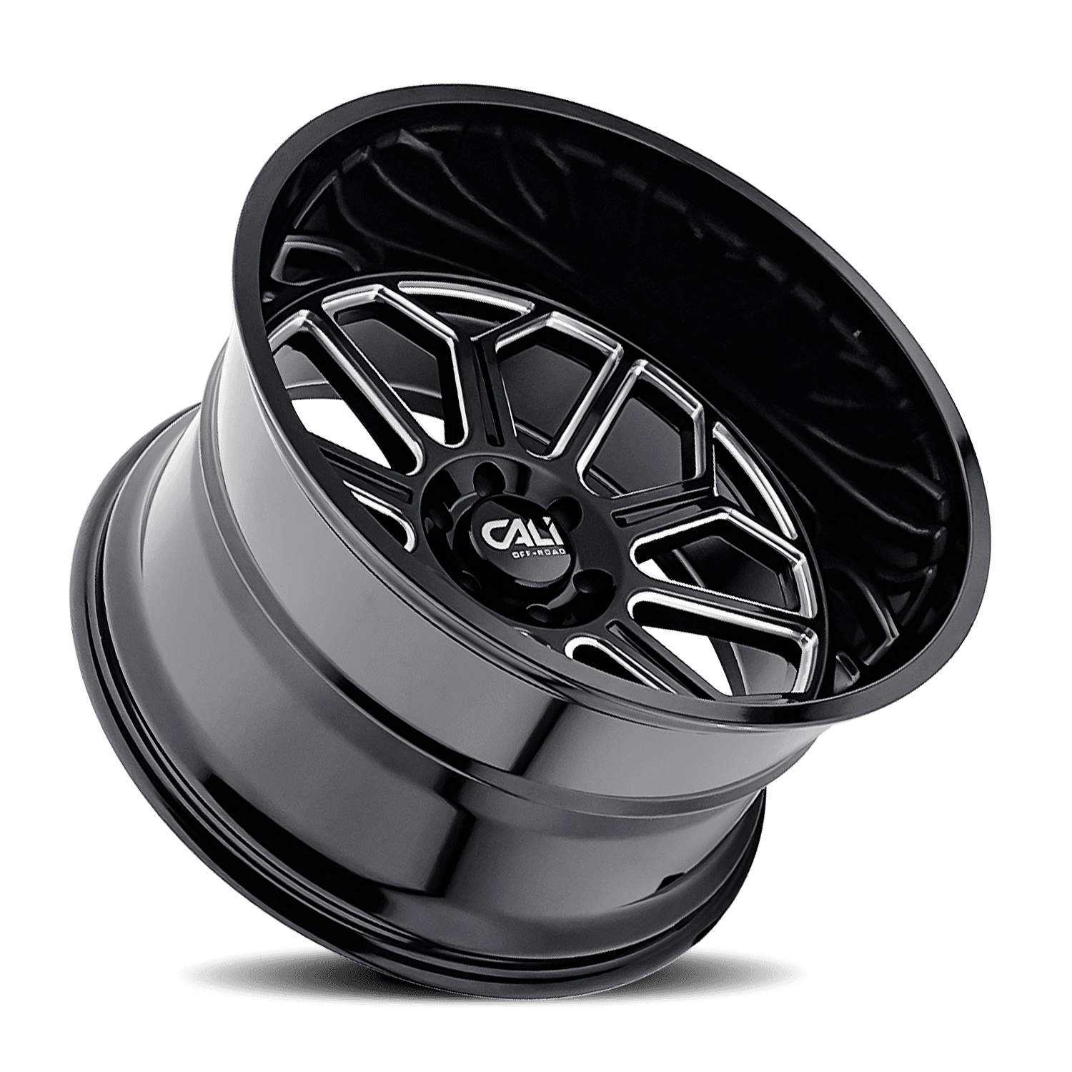 Cali Offroad Cast Aluminum Wheels Auburn 9117 BM 24x14 Milled Gloss Black 8 On 170 Bolt Pattern -76 Offset Cali Offroad Wheels
