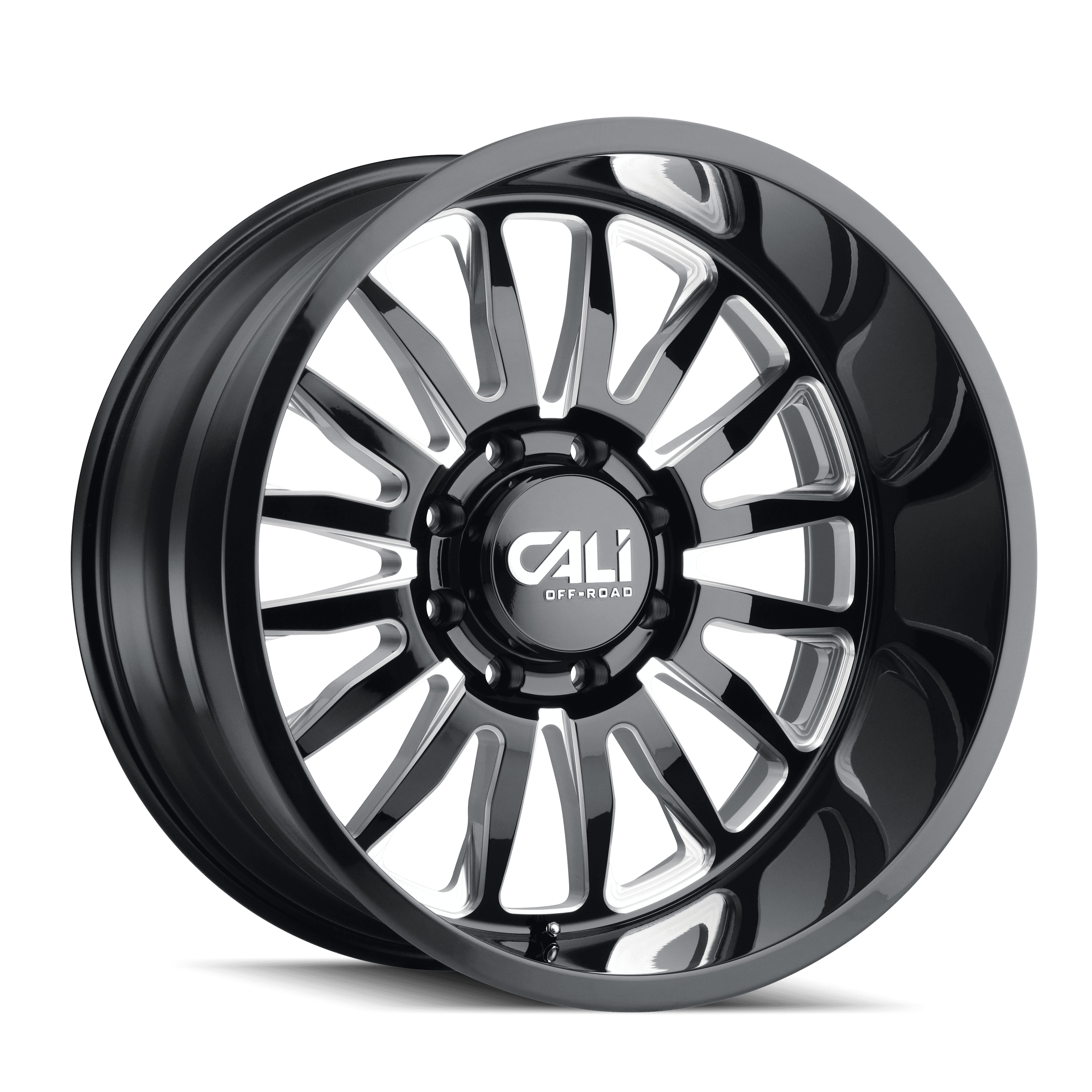 Cali Offroad Cast Aluminum Wheels Summit 9110 GB-M 22x10 Milled Spokes Gloss Black 8 On 180 Bolt Pattern 0 Offset Cali Offroad Wheels