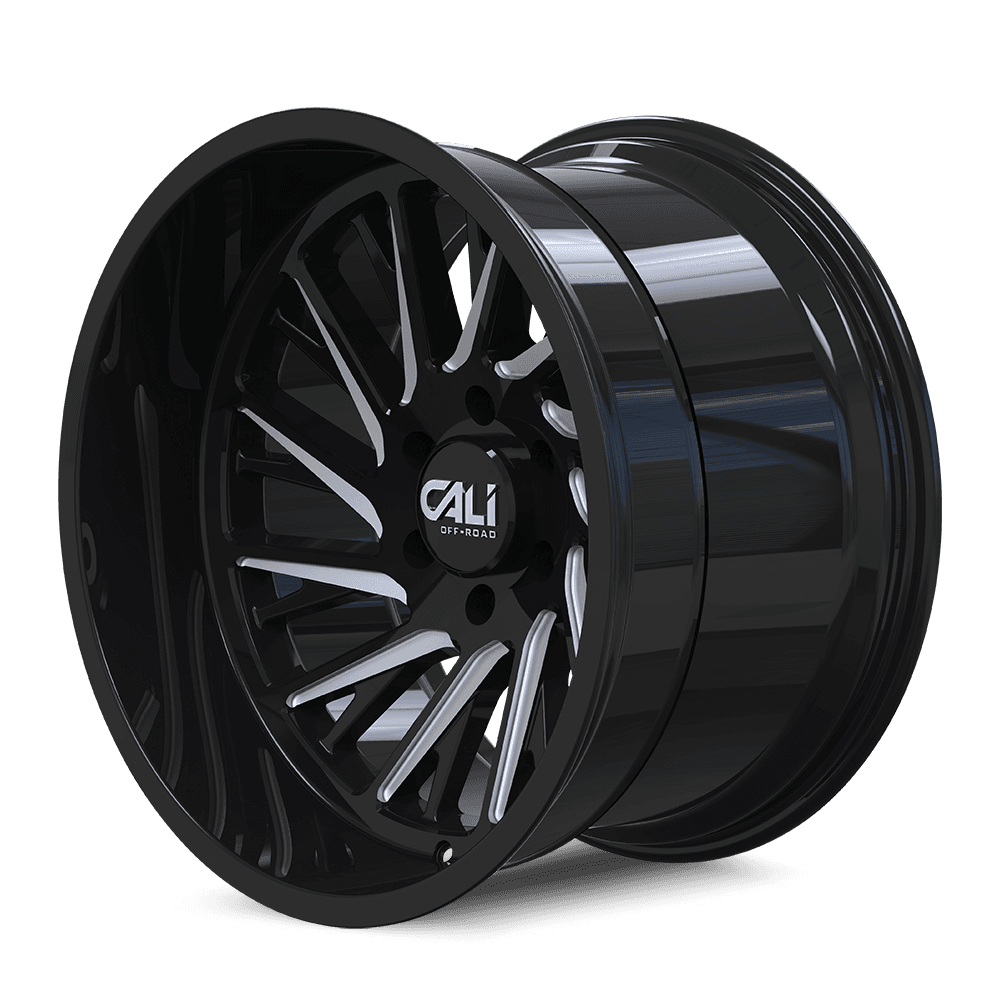 Cast Aluminum Wheels Purge 9114 GB 24x14 Milled Gloss Black 8 On 180 Bolt Pattern -76 Offset Cali Offroad Wheels product image