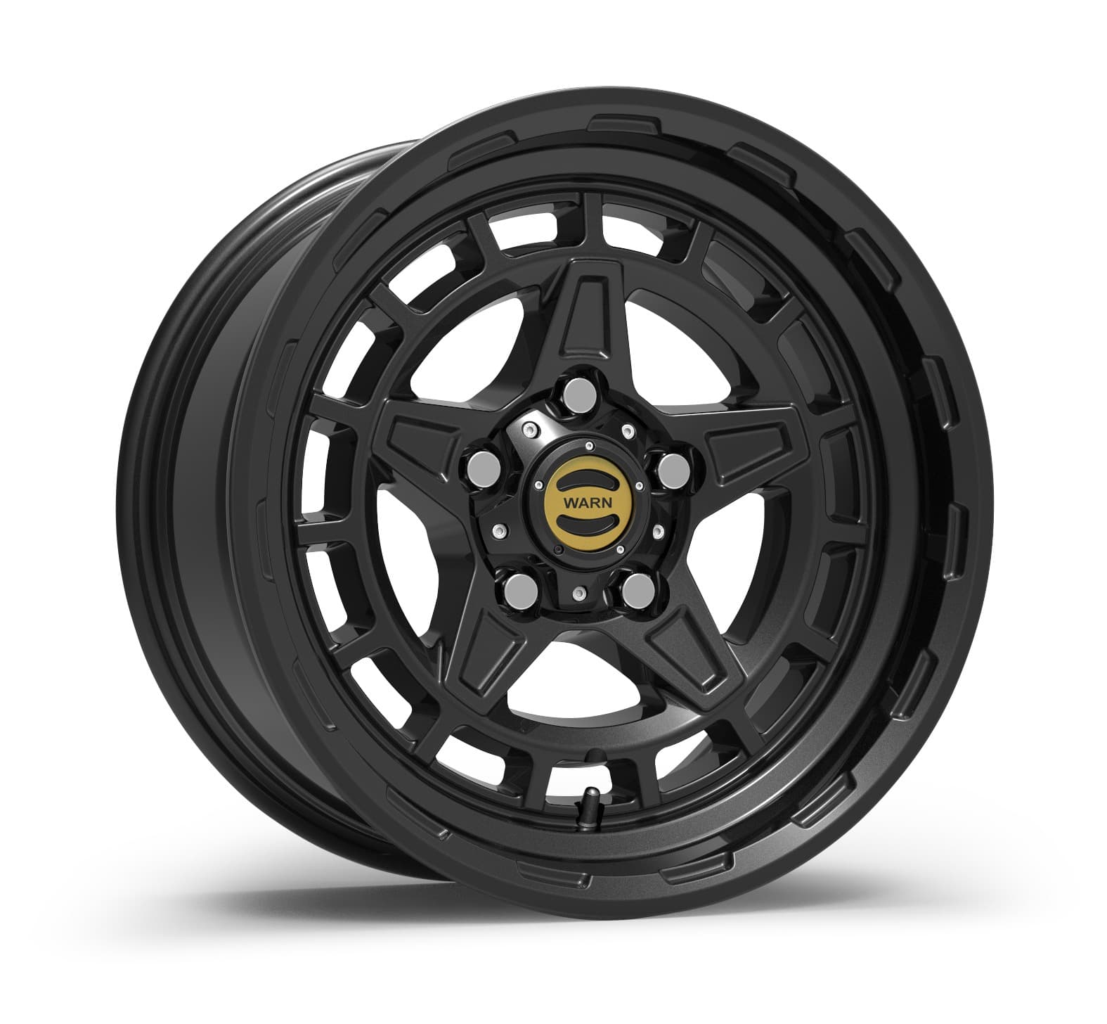 Warn - Warn Epic Diamond Cutter Wheel in Black; 17x8.5 Diameter 5x5 (5x127) Bolt Pattern 0 Offset Perfect For Jeep Wrangler JK JL And JT Fitments ; product image