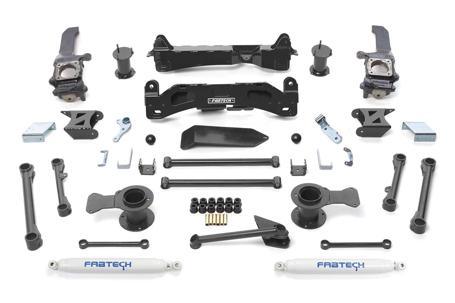 Fabtech Basic Lift System w/Shocks; w/Performance Shocks; 6 in. Lift;