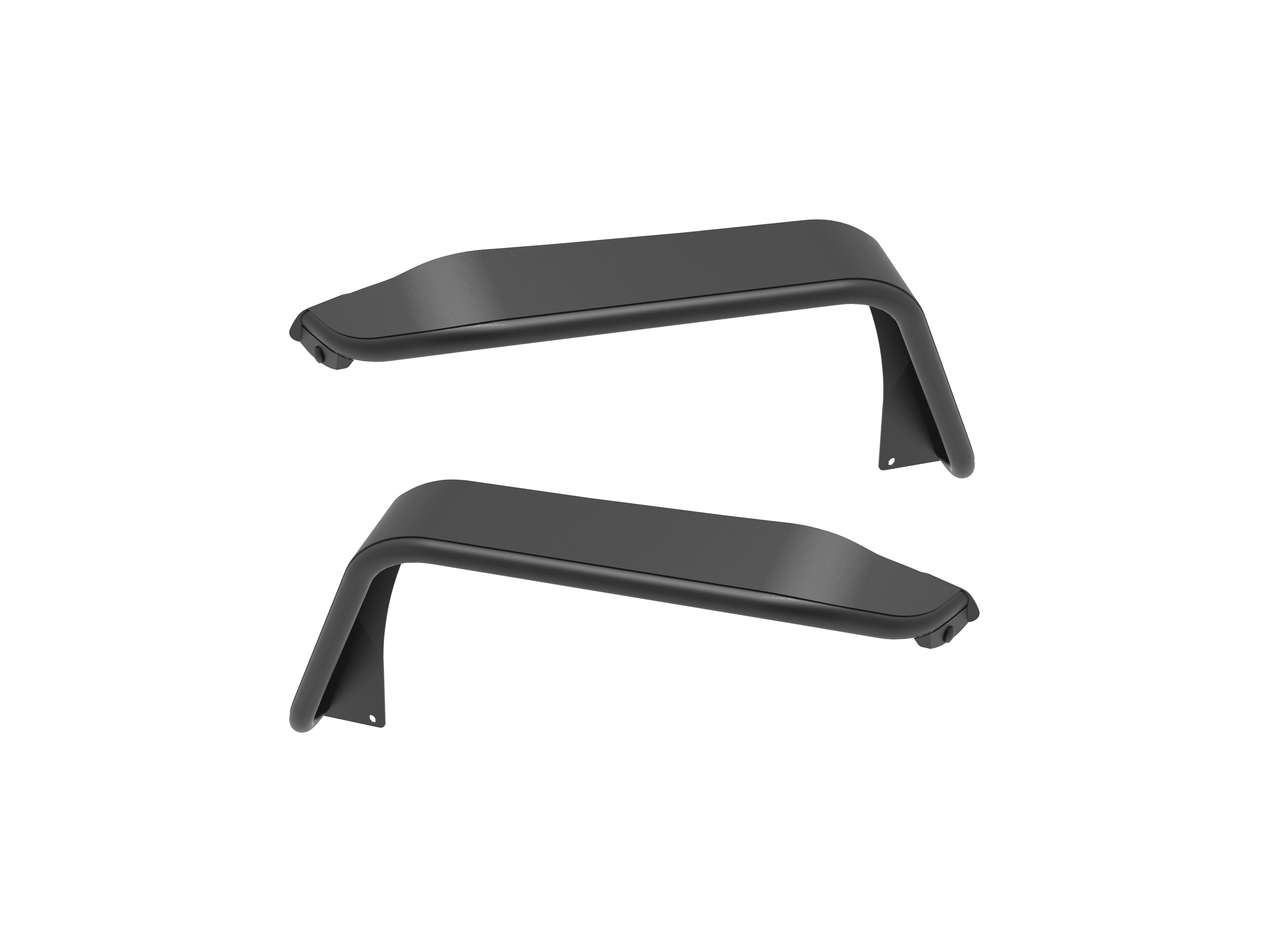 Winjet ATTJL01H106-BX-F Attica 4x4 Front Fender Flares -High Position - Black - Powder Coated - Steel - JL/JT