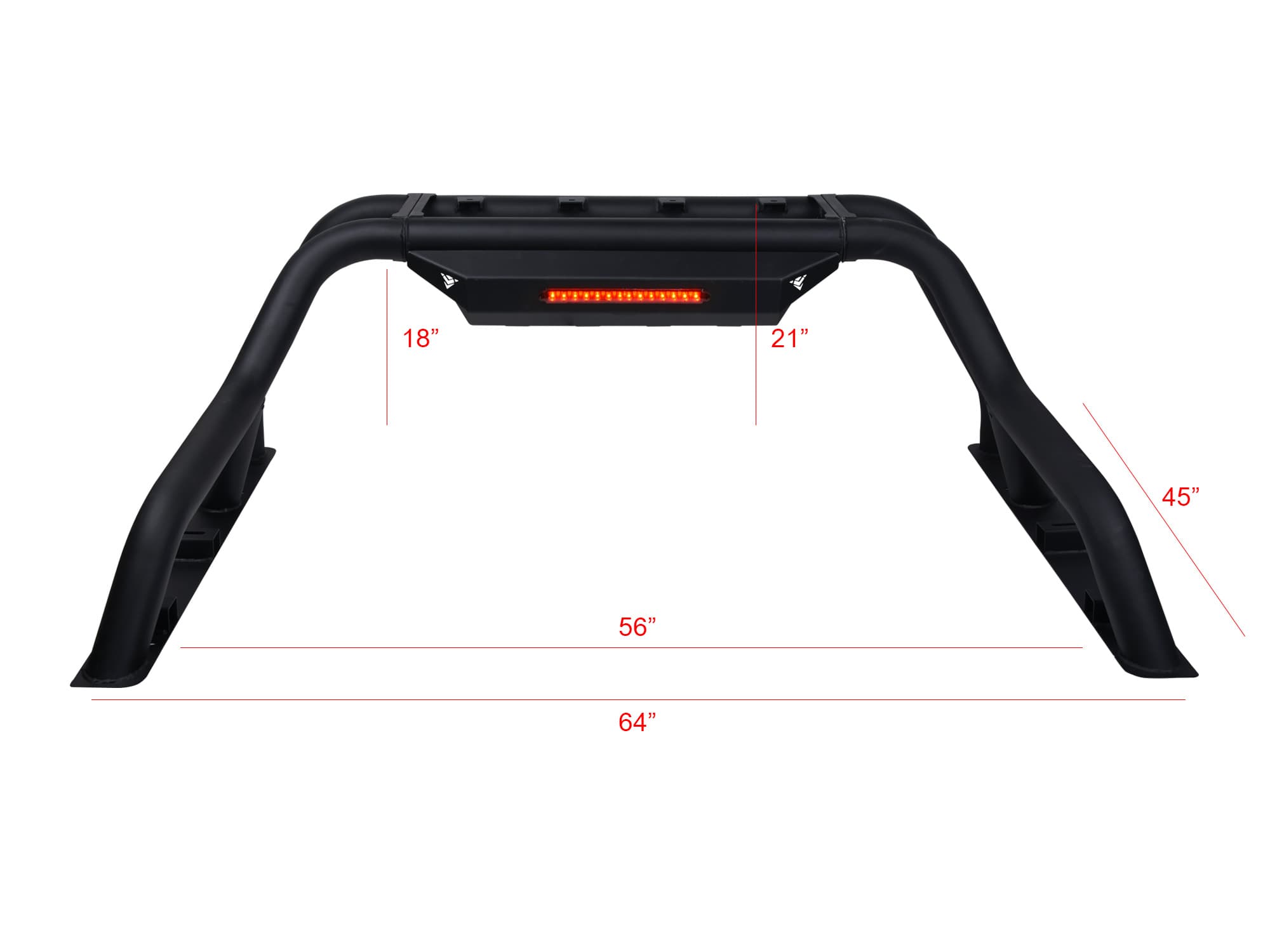 Mid Size Truck (Ex Gladiator) Chase Rack Matte Black product image