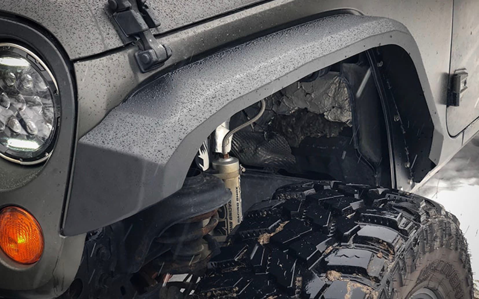 Steinjager Steinjäger Fenders Wrangler JK 2007-2018 Full Set, Narrow Texturized Black With Light Provisions