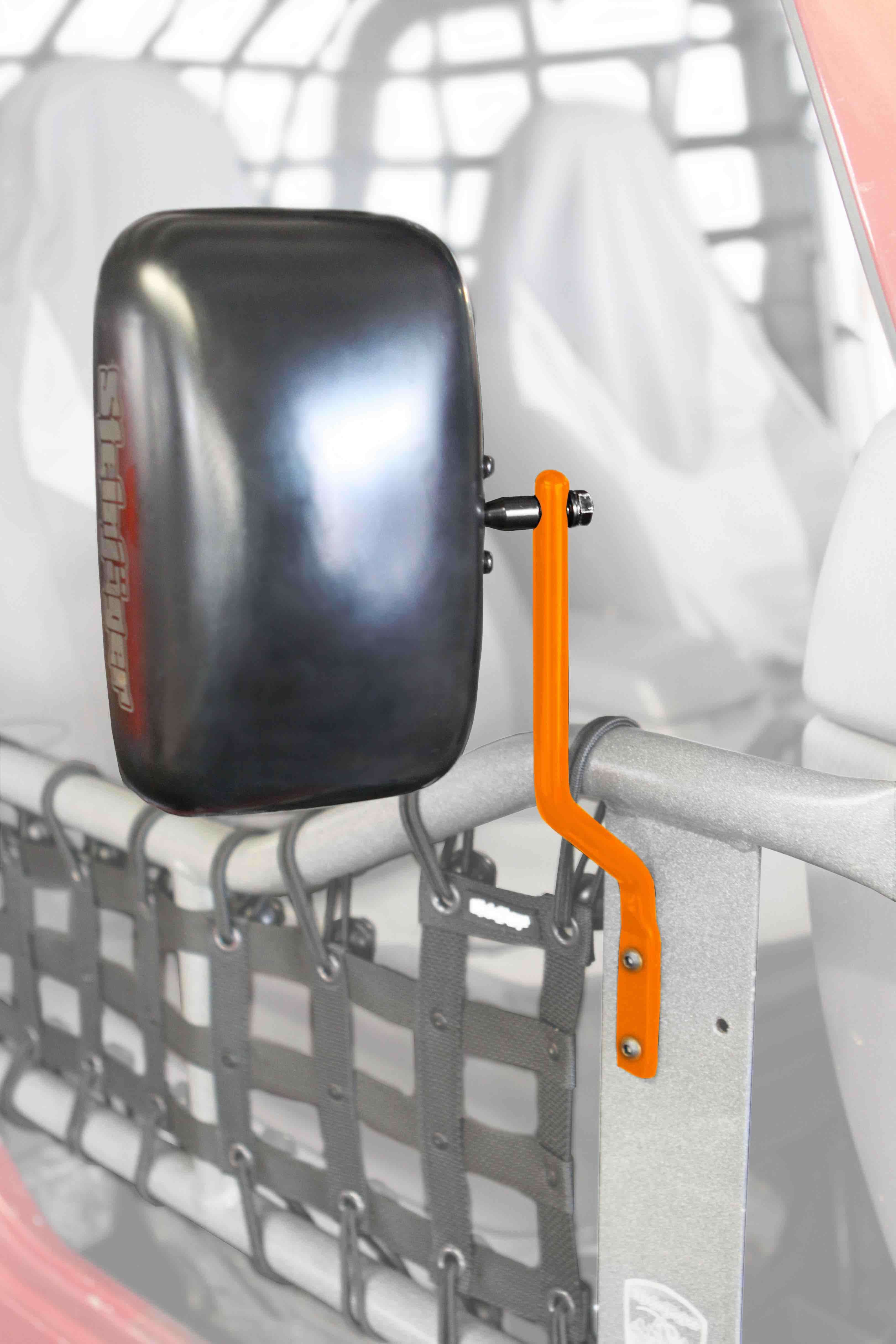 Steinjäger Doors Wrangler TJ 1997-2006 Mirror Legs to Fit Tube Doors Fluorescent Orange product image