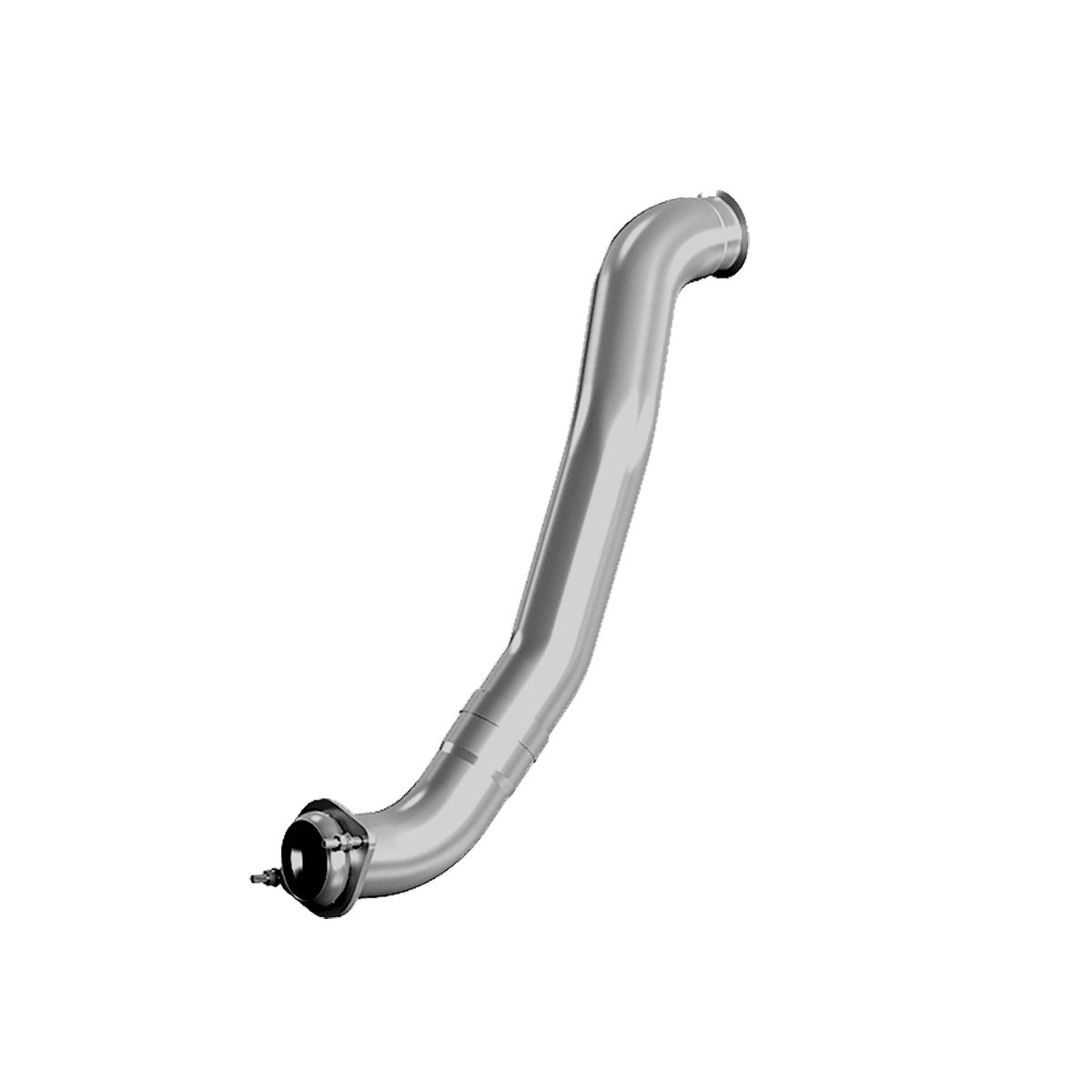 Armor Plus Turbocharger Down Pipe; Kit; Incl. Lower Pipe/Upper Pipe/Clamp/Bolts; T409 Stainless Steel; 4 in. Outlet Diameter Tip; product image