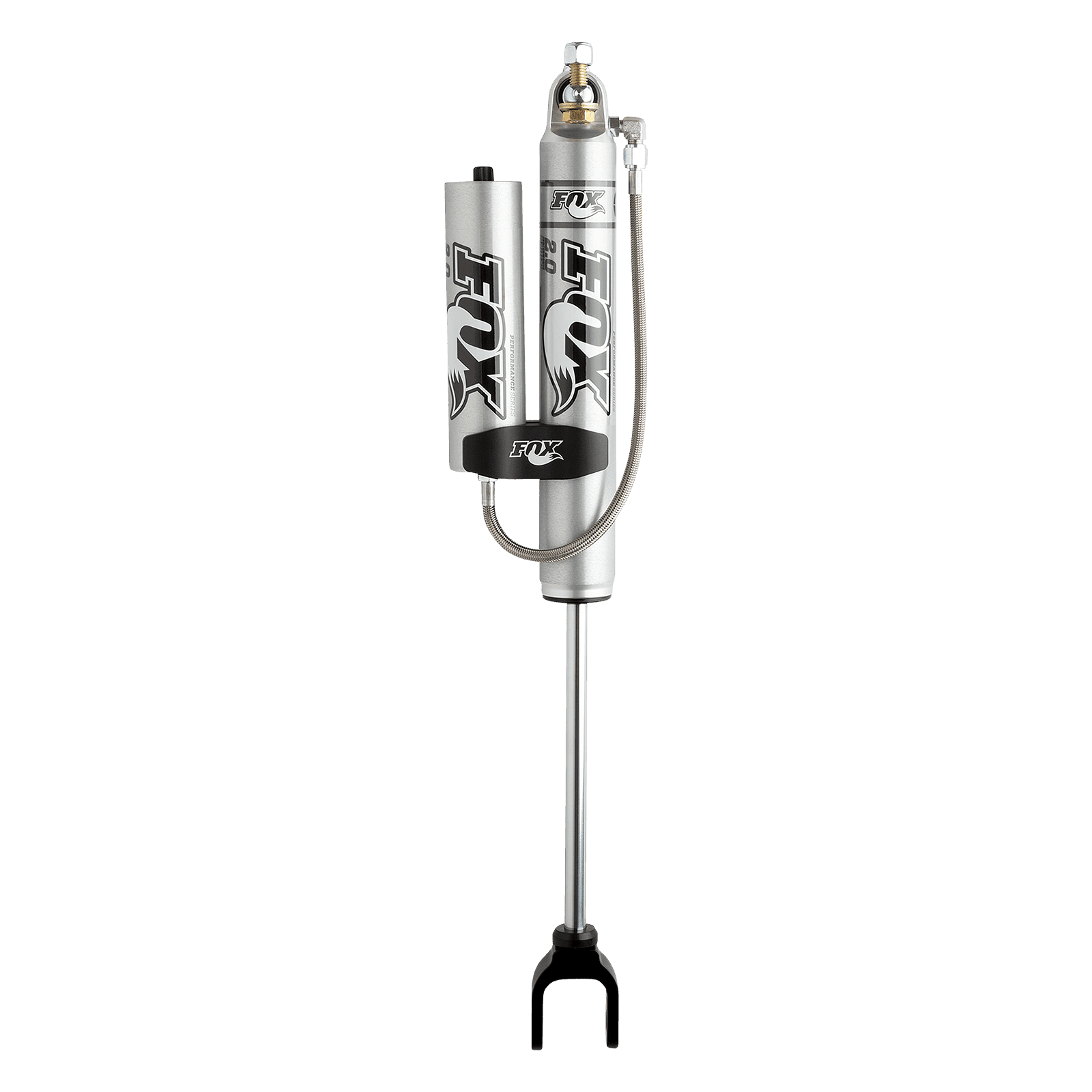 FOX Performance Series Smooth Body Resrvoir Reservoir: External Color: Aluminum Sold As: Each Top Mount: Bp5 Bottom Mount: c1 Extended25.809 Compressed16.369 product image