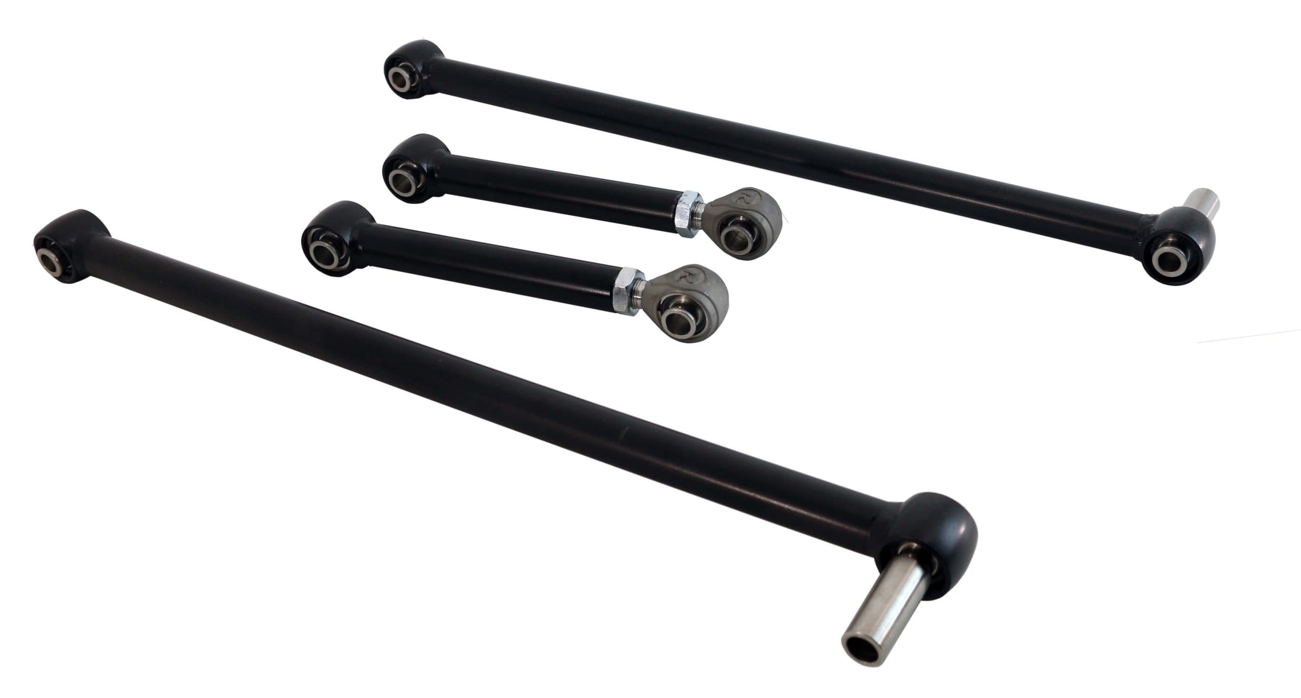 Replacement 4-Link Bar Kit W/ R-Joints For Universal Triangulated 4-Link Single Adjustable Upper And Lower Bars And R-Joint Spacers Powder Coated Satin Black Ridetech product image