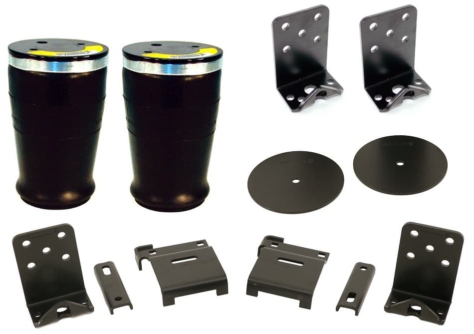 Air Over Leaf W/ 3000 LbCapacity For 2 -2.5 Inch Wide Leaf Spring W/ Under Frame Upper Mount Universal Fit 5 Inch Diameter 9000 Air Springs Brackets And Hardware Ridetech product image