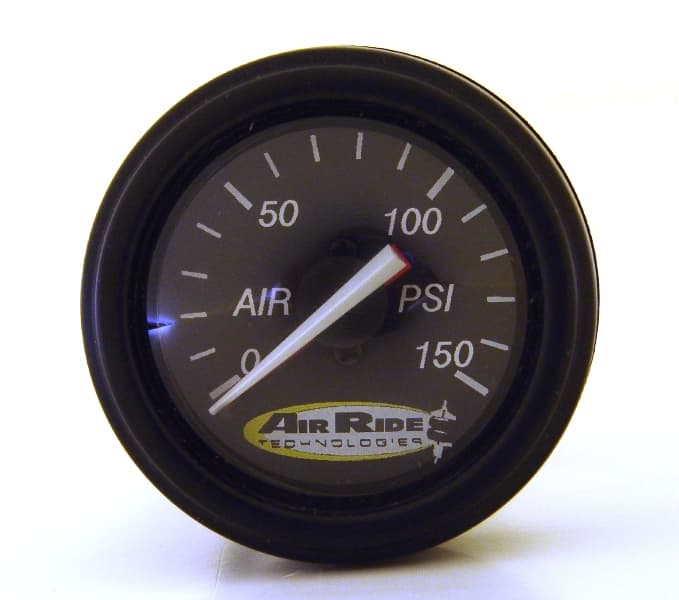 Ridetech 31960003 Air Pressure Gauge, Dual Needle, Black Face - 150psi. product image