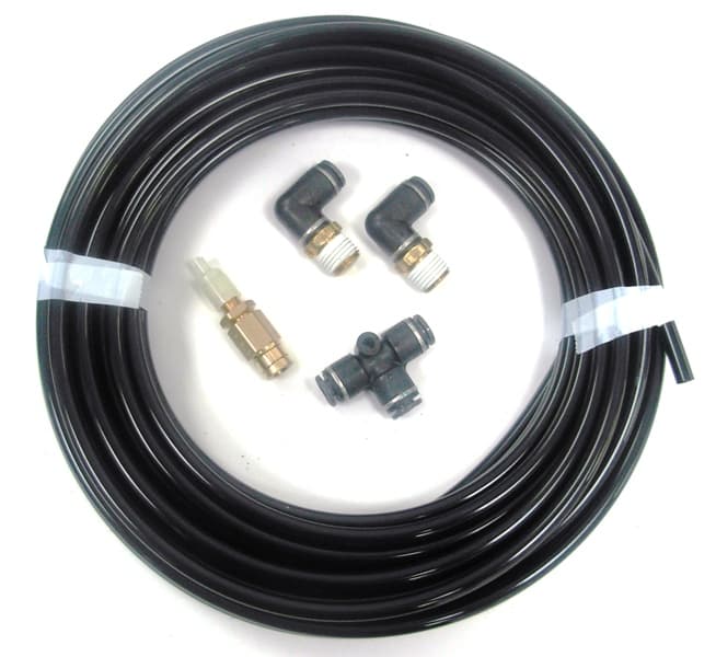 Ridetech 32000001 Inflation kit with 30ft. 1/4 airline, 2 1/4 npt elbows, 1 T and 1 schrader. product image