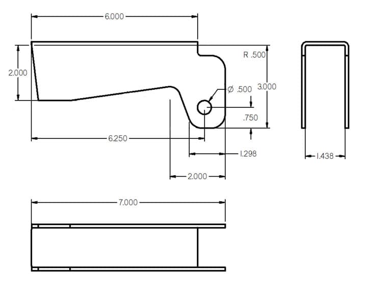 Ridetech 90000011 Weld-On front upper shock bracket, uncoated. product image