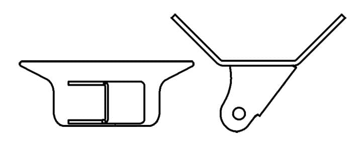 Ridetech 90000164 Tri link right frame bracket assembly, uncoated. product image