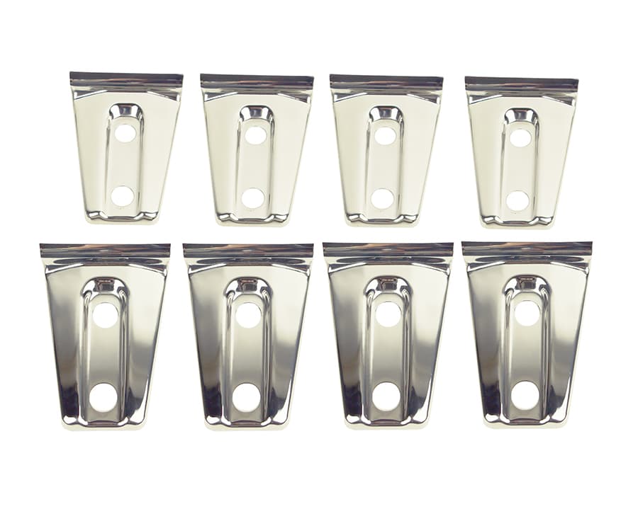 Jeep JK Door Hinge Overlays 8 Pieces 4 Door 07-18 Wrangler JK Polished Silver Kentrol product image