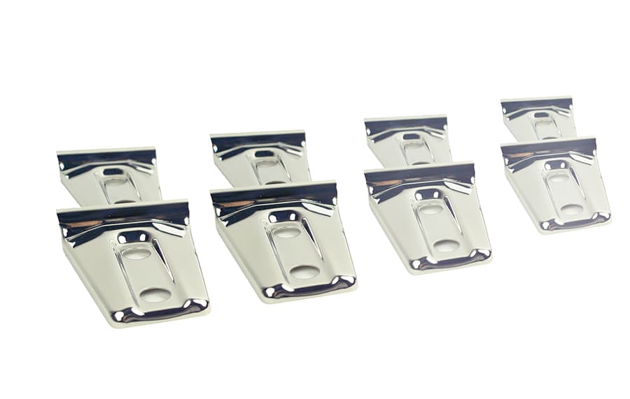 Jeep JK Door Hinge Overlays 8 Pieces 4 Door 07-18 Wrangler JK Polished Silver Kentrol product image