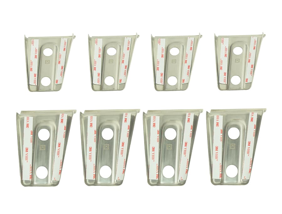 Jeep JK Door Hinge Overlays 8 Pieces 4 Door 07-18 Wrangler JK Polished Silver Kentrol product image