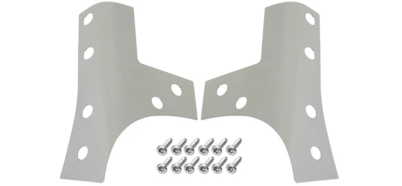 Jeep JK Windshield Support Overlays Pair 07-18 Wrangler JK Polished Silver Kentrol product image
