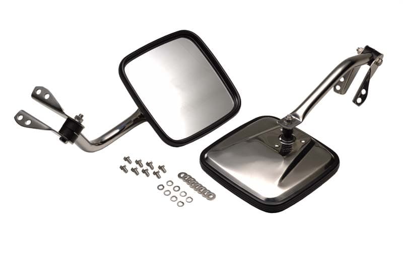 Jeep CJ Mirror Kit Pair 55-86 CJ Polished Silver Kentrol product image