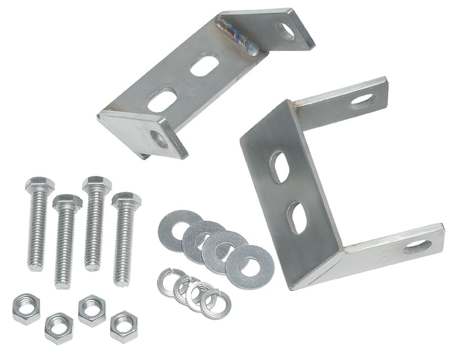 Jeep CJ Rear Bumper Brackets Pair 45-86 CJ Polished Silver Kentrol product image