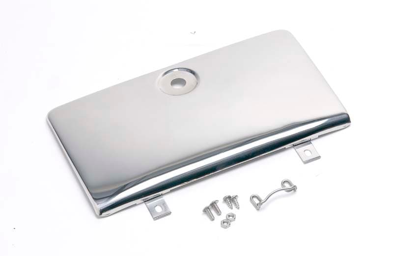 Jeep CJ Glove Box Door Use with OE Key Lock 72-86 CJ Polished Silver Kentrol product image