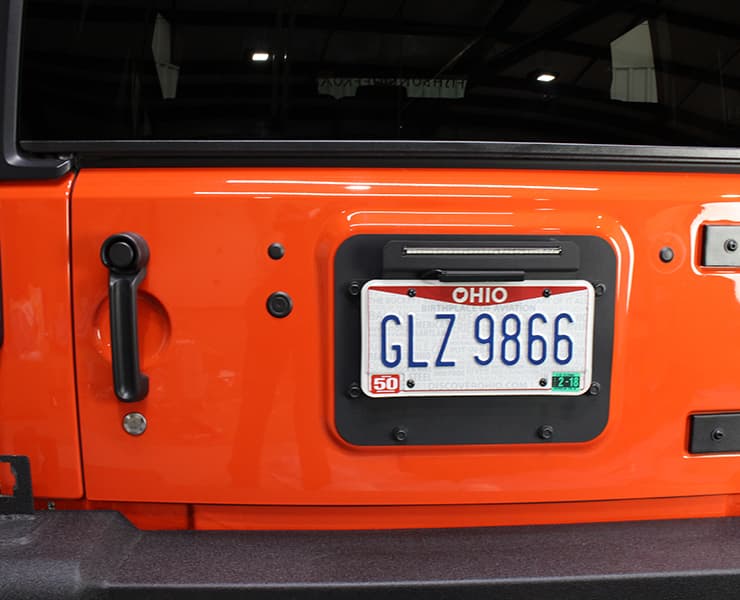 Jeep JK Tailgate Plug (set) 07-18 Wrangler JK Powdercoat Black Kentrol product image