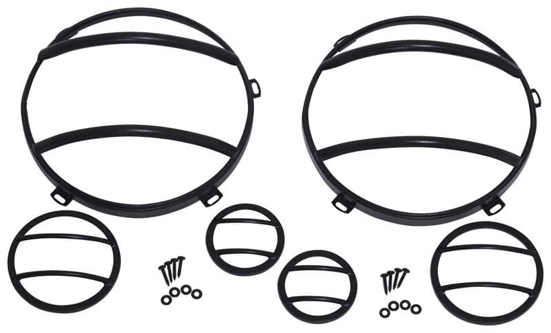 Jeep JK Headlight and Marker Cover Set 6 Pieces 07-18 Wrangler JK Textured Black Kentrol product image