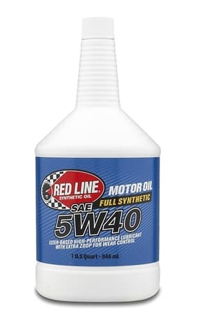 5W40 Synthetic Motor Oil 1 Quart Red Line Oil product image