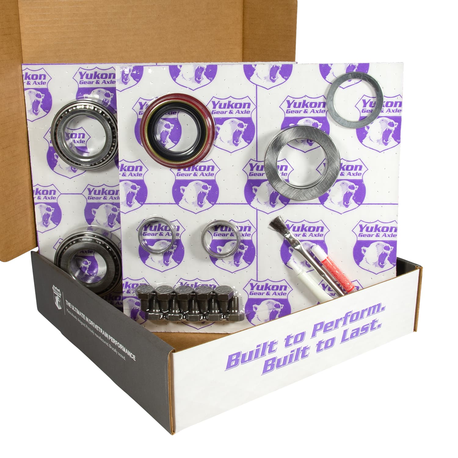 Muscle Car Limited Slip & Re-Gear Kit For Ford 8.8 30 Spline 4.11 Ratio 8.8 Ford 4.11 Rear R&P Gear/ Install Kit Package With 31 Spline Posi & Ak 1563 Axle Bearings (2.25 Inch Od) Yukon Gear product image