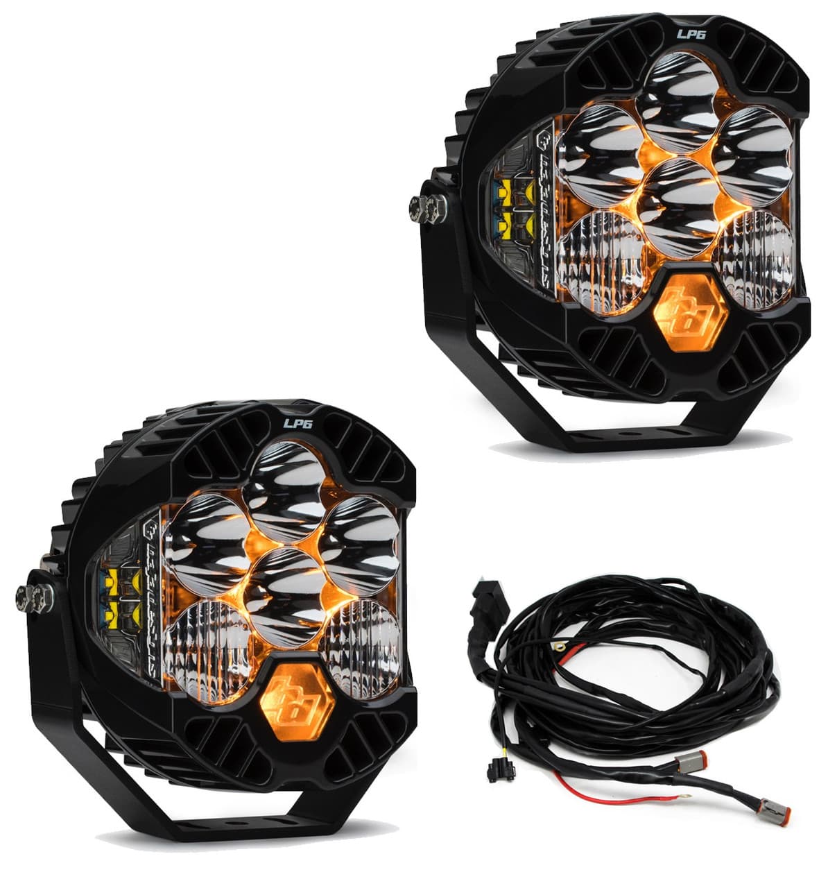 Baja Designs LP6 Series LED Light Kit w/ Upfitter Wiring Harness - JT/JL w/ Steel Bumpers product image