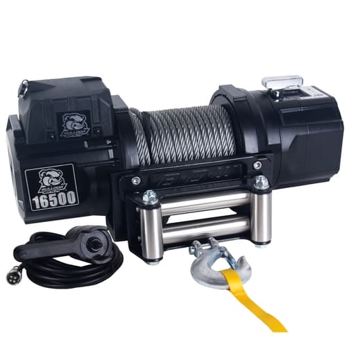 16,500lb Heavy-Duty Winch with 92ft Wire Rope Bulldog Winch product image