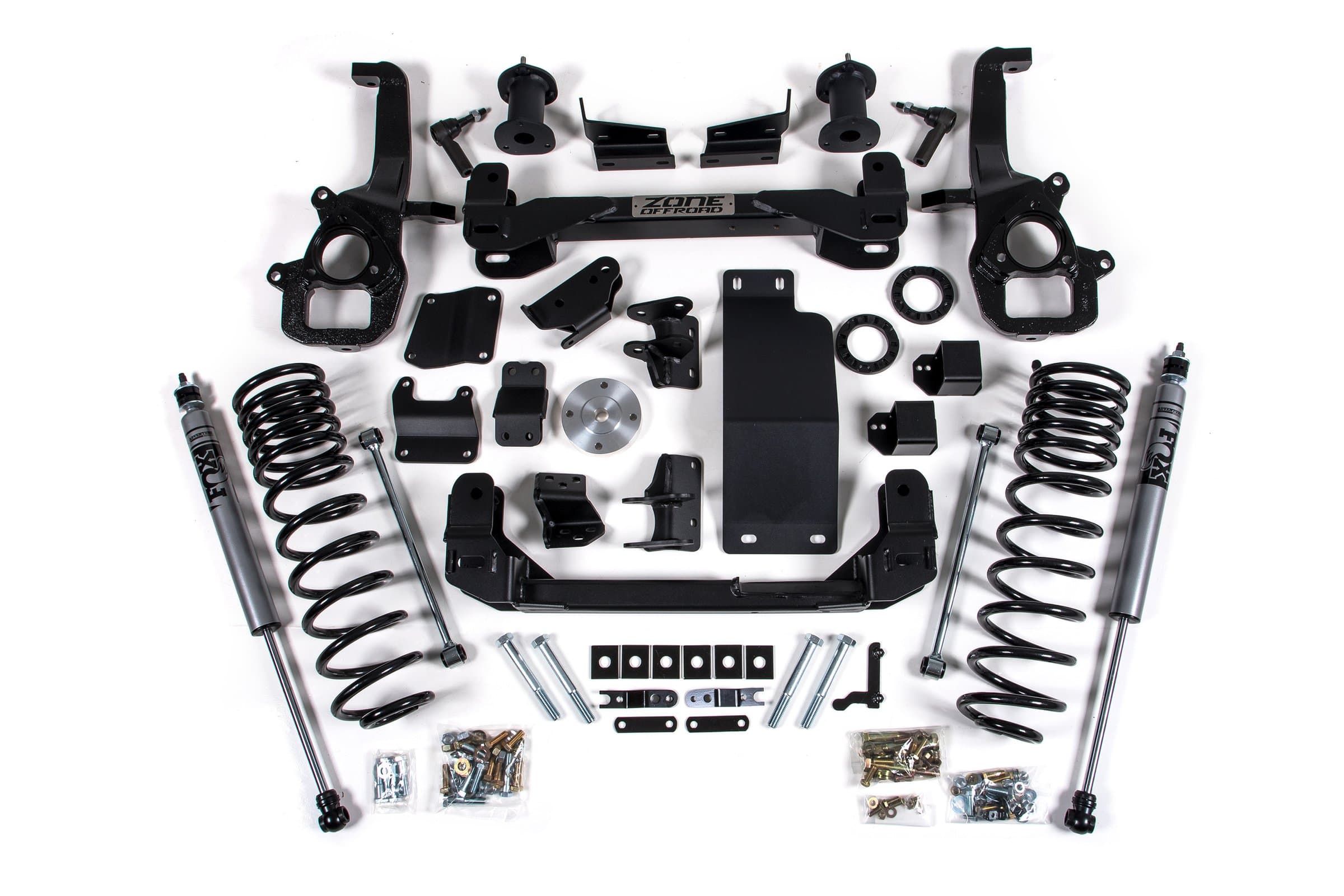 4 Inch Lift Kit for 2025 Ram 1500 4WD 4 Inch Front 3 Inch Rear Suspension Lift System Standard Bore Fox Adv Rear Shocks Zone Offroad product image