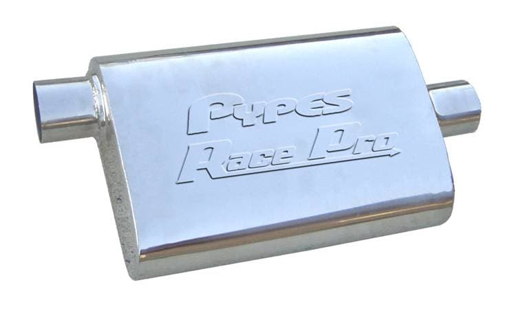 Race Pro Muffler 14 Inch Body 3 Inch Offset Inlet/Center Outlet 304 Stainless Pypes Performance Exhaust product image