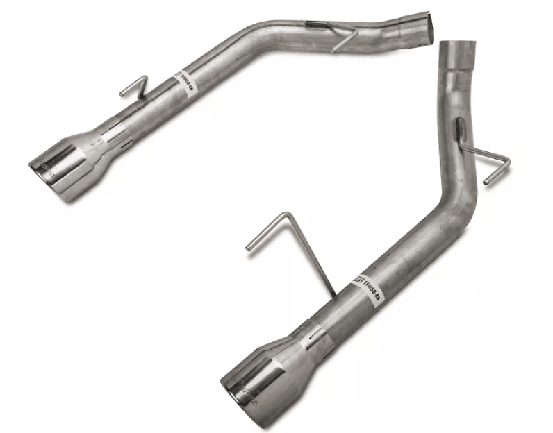 Axle Back System Split Rear Dual Exit Hardware Incl 2.5 in Intermediate Pipe And Tailpipe Natural 409 Stainless Steel Muffler Not Incl Polished Tips Pypes Exhaust product image