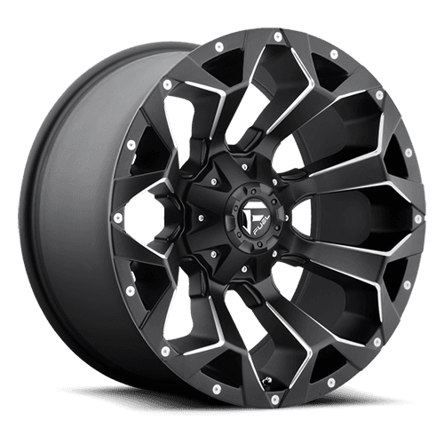 Aluminum Wheels 20X10 Assault D546 6 On 135/6 On 139.7 Matte Black Milled 106.1 Bore -19 Offset 8 Spoke Fuel Off Road Wheels product image