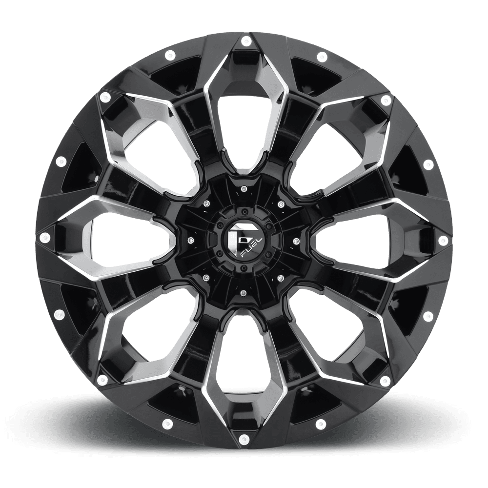 Aluminum Wheels 20X10 Assault D546 6 On 135/6 On 139.7 Matte Black Milled 106.1 Bore -19 Offset 8 Spoke Fuel Off Road Wheels product image