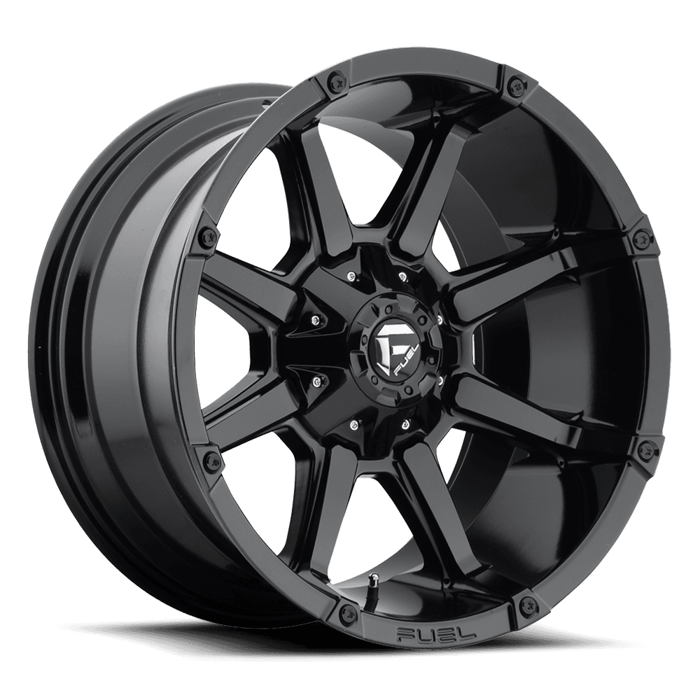 Aluminum Wheels 20X9 Coupler D575 6 On 135/6 On 139.7 Gloss Black 106.4 Bore 1 Offset 8 Spoke Fuel Off Road Wheels product image