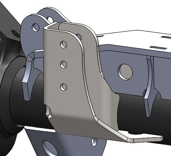 Artec Industries Raised Track-Bar Bracket - Bare - For 3.5in Diameter Front Axle product image