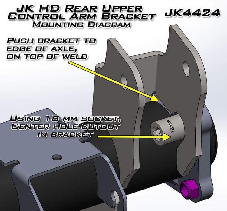Jk HD Rear Axle Uca Brackets (Pair) product image