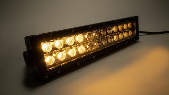 12.0 Inch Amber/White LED Light Bar Double Row Straight Combo Flood/Beam 72W DT Harness 79904 4,320 Lumens Southern Truck Lifts product image