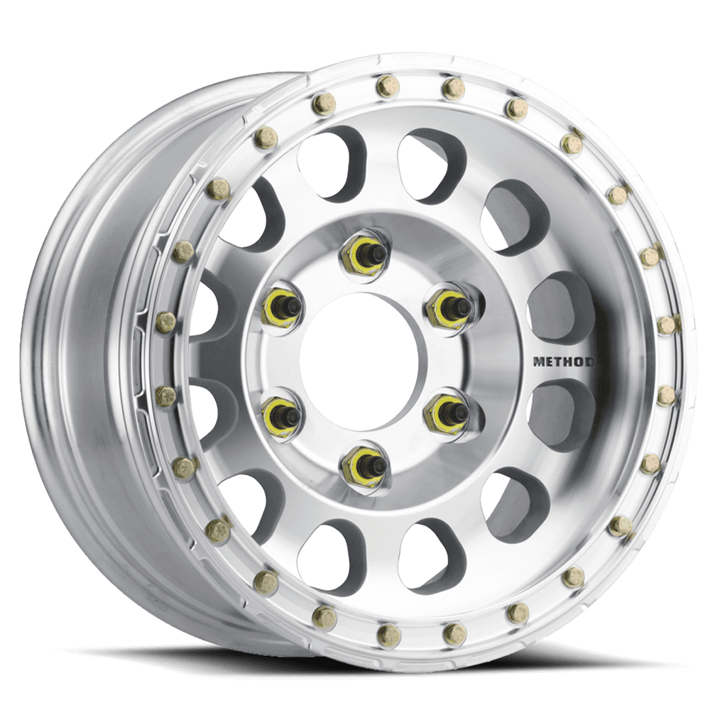 Aluminum Wheels 17x9 Beadlock MR103 Bolt Pattern 5 On 139.7 Offset -12 Lip Size 2.76 Raw Machined Method product image