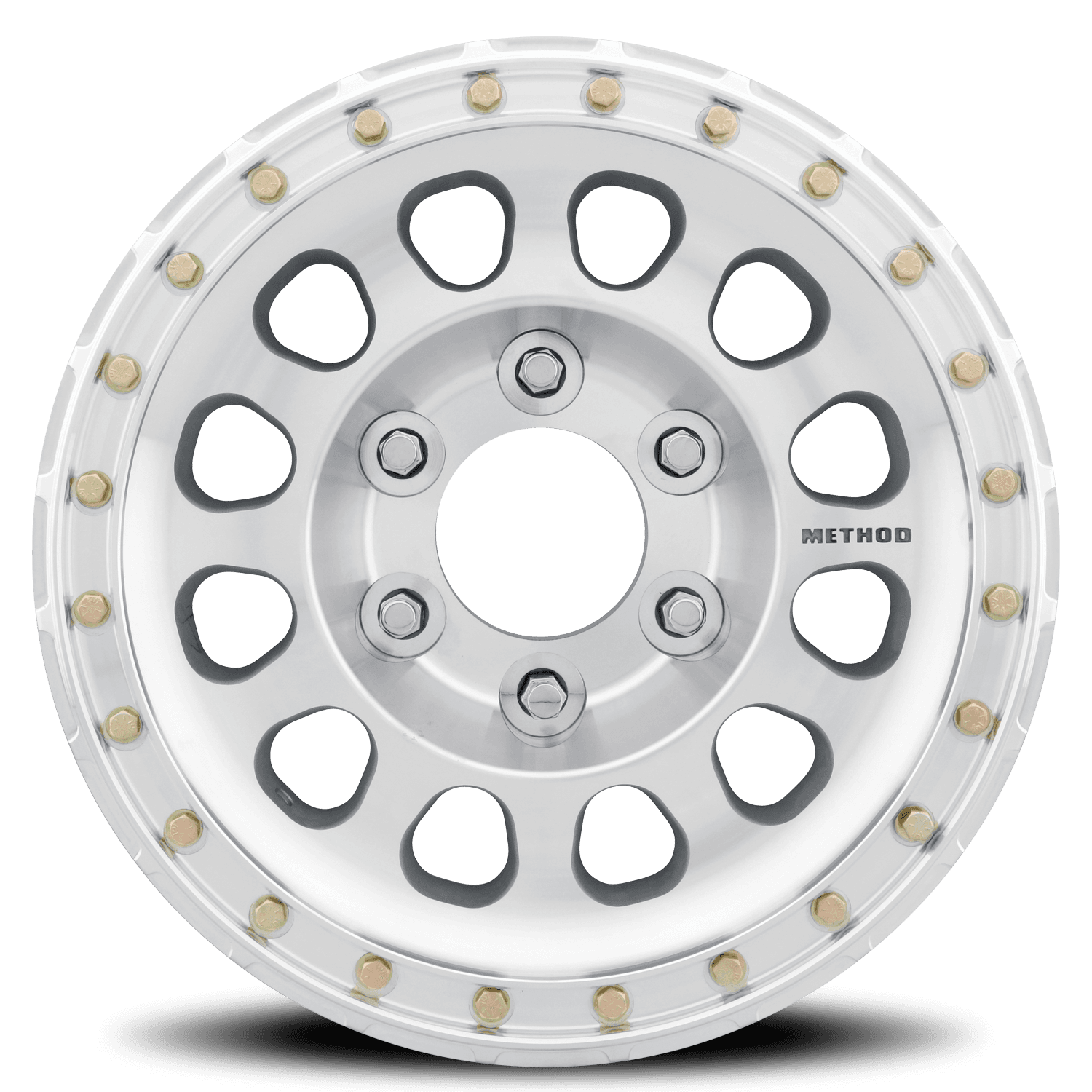 Aluminum Wheels 17x9 Beadlock MR103 Bolt Pattern 5 On 139.7 Offset -12 Lip Size 2.76 Raw Machined Method product image