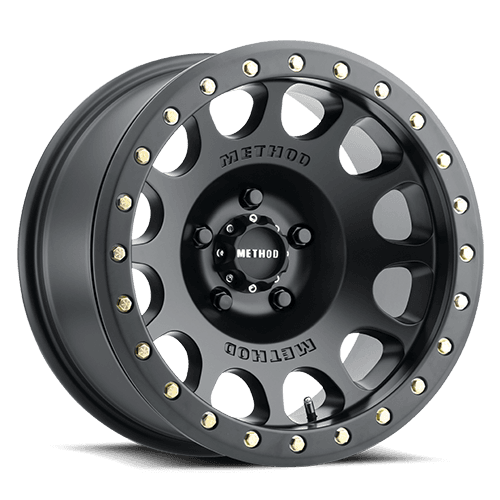 Aluminum Wheels 17x9 Beadlock MR105 Bolt Pattern 5 On 114.3 Offset -38 Lip Size 1.77 Matte Black MB Method product image