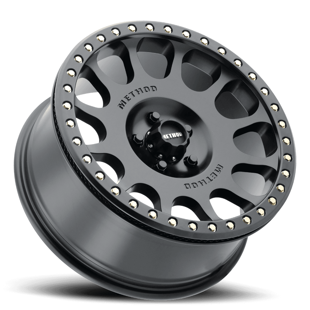 Aluminum Wheels 17x9 Beadlock MR105 Bolt Pattern 5 On 127 Offset -38 Lip Size 1.77 Matte Black MB Method product image