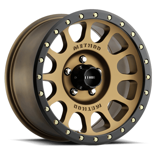 Aluminum Wheels 17x8.5 NV MR305 Bolt Pattern 5 On 139.7 Offset 0 Lip Size 1.3 Method Bronze BRZ Black Street Loc Method product image