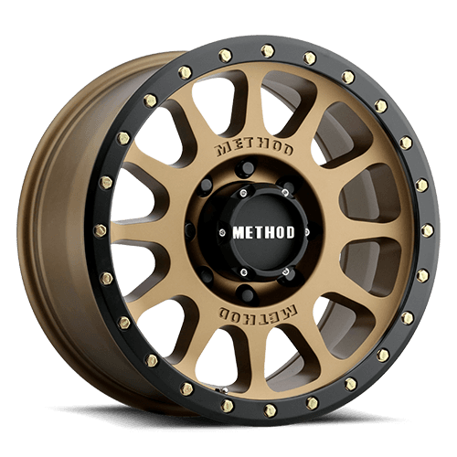 Aluminum Wheels 18x9 NV MR305 Bolt Pattern 8 On 170 Offset 18 Lip Size 1.38 Method Bronze BRZ Black Street Loc Method product image