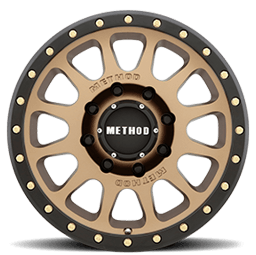 Aluminum Wheels 18x9 NV MR305 Bolt Pattern 8 On 170 Offset 18 Lip Size 1.38 Method Bronze BRZ Black Street Loc Method product image