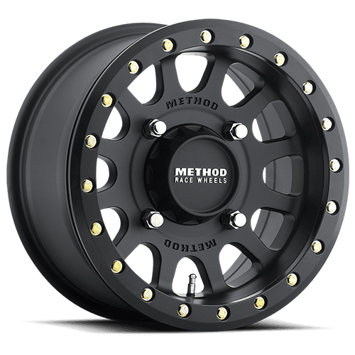 Aluminum Wheels 15x7 MR401 Beadlock UTV Bolt Pattern 5 On 114.3 Offset 38 Lip Size 0.79 Matte Black MB Method product image