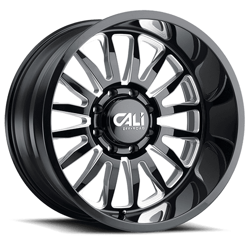 Cast Aluminum Wheels Summit 9110 GB-M 20x10 Milled Spokes Gloss Black 8 On 180 Bolt Pattern -25 Offset Cali Offroad Wheels product image