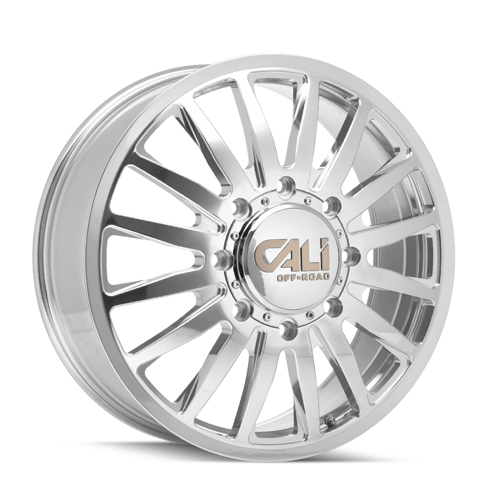 Dually Wheels Summit Dually 9110D PO 20x8.25 Milled Spokes Polished 8 On 210 Bolt Pattern 115 Offset Cali Offroad Wheels product image